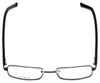 Top View of Big&Tall Designer Blue Light Blocking Glasses 1 in Brown Rectangle Metal 60mm
