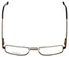 Top View of Big&Tall Designer Blue Light Blocking Glasses 2 in Brown Black Men's Metal 60mm