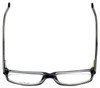 Top View of Big&Tall Designer Blue Light Blocking Glasses 3 in Black Crystal Acetate 60mm