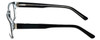 Side View of Big&Tall Designer Blue Light Blocking Glasses 3 in Black Crystal Acetate 60mm