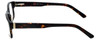 Side View of Big&Tall Designer Blue Light Blocking Glasses 3 in Dark Tortoise Acetate 60mm