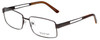 Profile View of Big&Tall Designer Blue Light Blocking Glasses 6 in Matte Brown Men's Metal 61mm