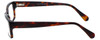 Side View of Big&Tall Designer Blue Light Blocking Glasses 9 in Unisex Tortoise Acetate 60mm
