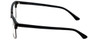 Close Up View of Calabria Viv Designer Blue Light Blocking Glasses Vivid-257 in Black 52mm Square
