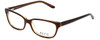 Profile View of Ecru Designer Blue Light Blocking Glasses Beck-004 Brown 53mm Unisex Cateye 53mm