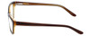Side View of Ecru Designer Blue Light Blocking Glasses Beck-004 Brown 53mm Unisex Cateye 53mm
