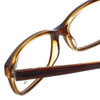 Close Up View of Ecru Designer Blue Light Blocking Glasses Beck-004 Brown 53mm Unisex Cateye 53mm