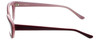 Side View of Ecru Designer Blue Light Blocking Eye Glasses Bowie-001 in Wine 50mm Unisex 50mm