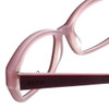 Close Up View of Ecru Designer Blue Light Blocking Eye Glasses Bowie-001 in Wine 50mm Unisex 50mm
