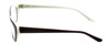 Side View of Ecru Designer Blue Light Blocking Glasses Bowie-002 in Brown 50mm Cateye 50mm