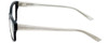 Side View of Ecru Designer Blue Light Blocking Glasses Collins-036 in Black 53mm Square 53mm
