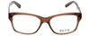 Front View of Ecru Designer Blue Light Blocking Glasses Collins-037 in Brown 53mm Square 53mm