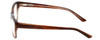 Side View of Ecru Designer Blue Light Blocking Glasses Collins-037 in Brown 53mm Square 53mm