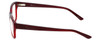 Side View of Ecru Designer Blue Light Blocking Glasses Collins-062 in Red 53mm Square 53mm