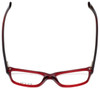 Top View of Ecru Designer Blue Light Blocking Glasses Collins-062 in Red 53mm Square 53mm