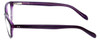 Side View of Ecru Designer Blue Light Blocking Glasses Daltrey-006 in Purple 50mm Oval 50mm
