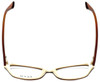 Top View of Ecru Designer Blue Light Blocking Glasses Ferry-035 in Au Lait 53mm Cateye 53mm