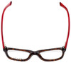 Top View of Ecru Designer Blue Light Blocking Glasses Morrison-051 in Tortoise-Red 51mm