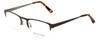 Profile View of Randy Jackson Designer Blue Light Blocking Glasses RJ1026-183 in Brown 50mm