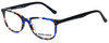 Profile View of Marie Claire Designer Blue Light Blocking Glasses MC6237-BLB in Blue Black 47mm