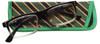 M Readers Designer Blue Light Blocking Glasses 104-SGNGT Black Olive Fade 53mm