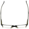 Profile View of M Readers Designer Blue Light Blocking Glasses 104-SGNGT Black Olive Fade 53mm