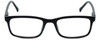 Front View of M Readers Designer Blue Light Blocking Glasses 105-SBLK Black 52mm Unisex 52mm