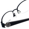 Close Up View of Jones New York Designer Blue Light Blocking Glasses J459-Black in Black 51mm
