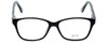 Front View of Metro Designer Blue Light Blocking Glasses Metro-23-Black in Black 47mm Square