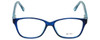 Front View of Metro Designer Blue Light Block Glasses Metro-23-Blue in Blue 47mm Cateye 47mm