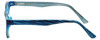Side View of Metro Designer Blue Light Block Glasses Metro-23-Blue in Blue 47mm Cateye 47mm