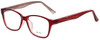 Profile View of Metro Designer Blue Light Block Glasses Metro-23-Wine in Wine 47mm Classic 47mm
