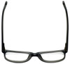Top View of Metro 35 Designer Blue Light Glasses in Black Matte Crystal Retro Acetate 53mm