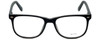 Front View of Metro 35 Designer Blue Light Glasses in Black Matte Crystal Retro Acetate 53mm
