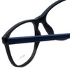 Close Up View of Metro Designer Blue Light Glasses Metro-35-Black-Navy in Matte Black Navy 53mm