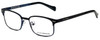 Profile View of Lucky Brand Designer Blue Light Blocking Glasses D803-Black in Black 46mm Square