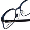 Close Up View of Lucky Brand Designer Blue Light Blocking Glasses D803-Black in Black 46mm Square