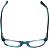 Top View of Lucky Brand Designer Blue Light Blocking Glasses Dynamo-Aqua in Aqua 45mm Oval