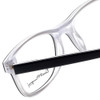 Close Up View of Ernest Hemingway Designer Blue Light Blocking Glasses H4617 in Black-Clear 52mm