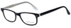 Profile View of Ernest Hemingway Designer Blue Light Blocking Glasses H4617 in Black-Clear 52mm