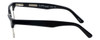 Side View of Ernest Hemingway Designer Blue Light Block Glasses H4828 Shiny Black Silver 53mm