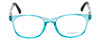 Front View of NY Eye Enhance Kids Designer Blue Light Glasses EN4132 46mm Crystal Blue/Black