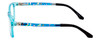 Side View of NY Eye Enhance Kids Designer Blue Light Glasses EN4132 46mm Crystal Blue/Black