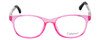 Front View of NY Eye Enhance Kids Designer Blue Light Glasses EN4132 46mm Crystal Pink/Black