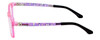 Side View of NY Eye Enhance Kids Designer Blue Light Glasses EN4132 46mm Crystal Pink/Black