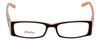 Front View of Calabria Designer Progressive Blue Light Glasses 815 Brown Ladies Rectangle 57mm