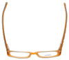 Top View of Calabria Designer Progressive Blue Light Glasses 815 Brown Ladies Rectangle 57mm