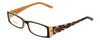 Profile View of Calabria Designer Progressive Blue Light Glasses 815 Brown Ladies Rectangle 57mm