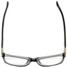 Top View of Ana & Luca Designer Progressive Lens Blue Light Glasses Francesca in Black 52mm