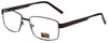 Profile View of Gotham Style Designer Progressive Lens Blue Light Glasses GS14 in Brown 59mm
